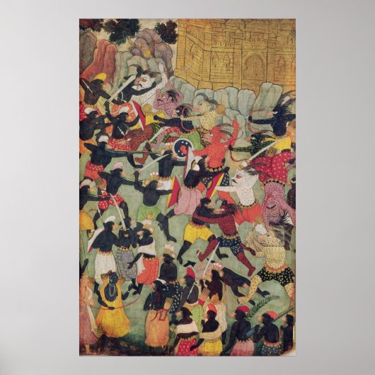 Schlacht zwischen den Armeen von Rama und Ravana Poster (Vorne)