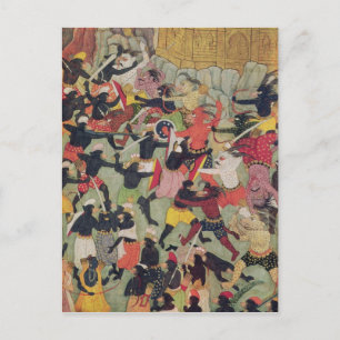 Schlacht zwischen den Armeen von Rama und Ravana Postkarte