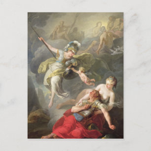 Schlacht zwischen Minerva und Mars, 1771 Postkarte