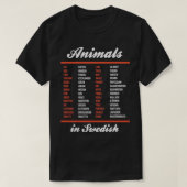 Schlachtblatt für Tiere in schwedischer Sprache T-Shirt (Design vorne)