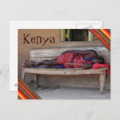 Schlachten Masai Moran Kenya Post Card Postkarte (Vorne/Hinten)