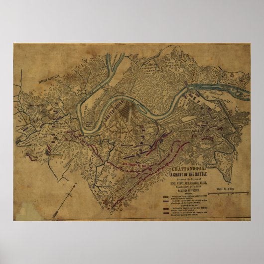 Schlachten von Chattanooga Poster (Vorne)