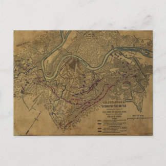 Schlachten von Chattanooga Postkarte