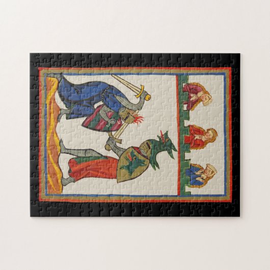 Schlachten von Rittern bei einem Turnier aus dem 1 Puzzle (Horizontal)