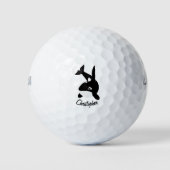 Schlachterwal-Design personalisiert Golfball (Vorderseite)