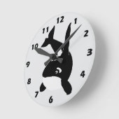 Schlachterwaldesign Runde Wanduhr (Winkel)