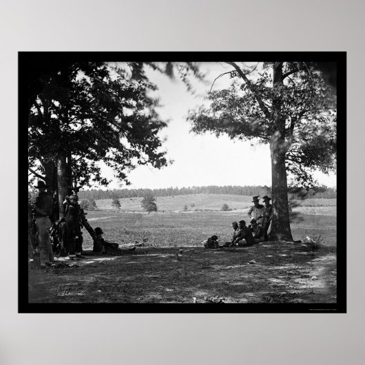 Schlachtfeld der Zedernberge aus dem Westen 1862 Poster (Vorne)