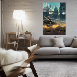 Schlachtfeld in der Stadt | AI Art Poster