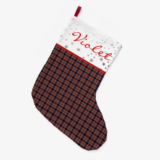 Schlachtfeld Kariert Großer Weihnachtsstrumpf (Vorderansicht (hängend))