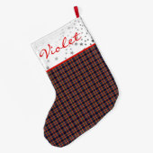 Schlachtfeld Kariert Großer Weihnachtsstrumpf (Rückseite (Hängend))