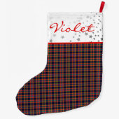Schlachtfeld Kariert Großer Weihnachtsstrumpf (Rückseite)