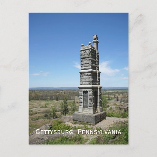 Schlachtfeld von Gettysburg in Pennsylvania Postkarte (Vorderseite)