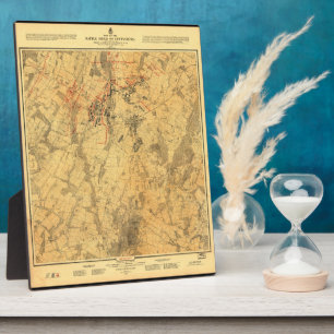 Schlachtfeld von Gettysburg Karte von John Bacheld Fotoplatte