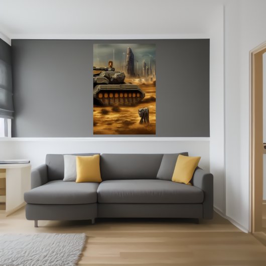 Schlachtfeld von Novum Desertum | AI Art Poster