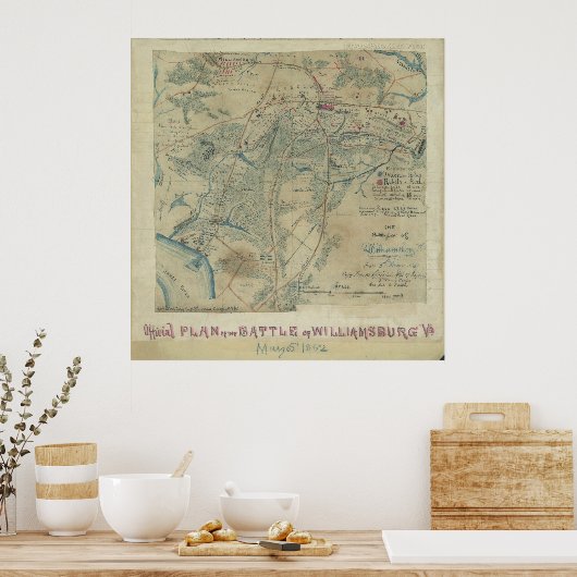 Schlachtfeld von Williamsburg, Virginia Poster (Küche)