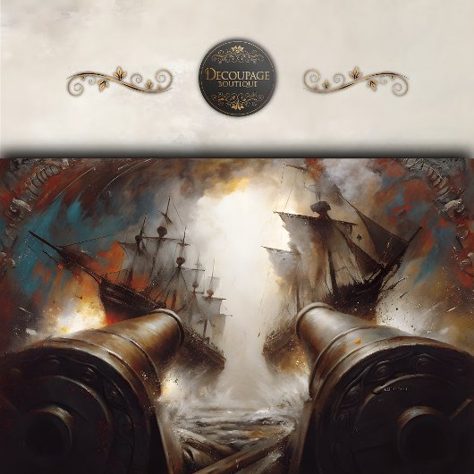 Schlachtfelddekoupage Seidenpapier