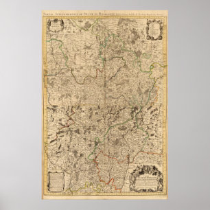 Schlachtfelder und römische Straßen Poster