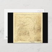 Schlachtfelder von Manassas Map 21. Juli 1861 Postkarte (Vorne/Hinten)