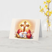 Schlachthof Lamb Orthodox Ostern Karte (Gelbe Blume)