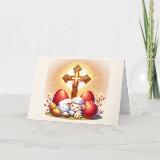 Schlachthof Lamb Orthodox Ostern Karte (Vorderseite)