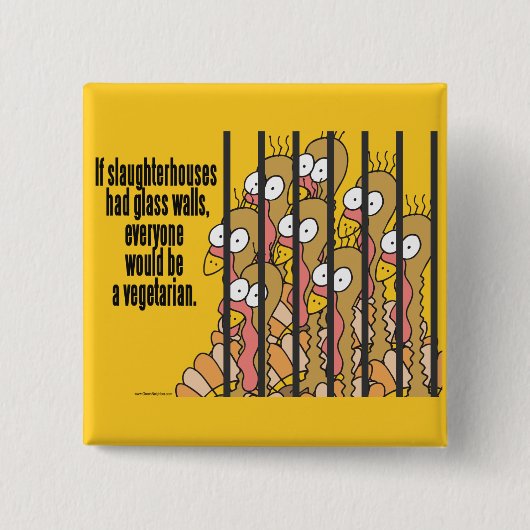Schlachthöfe - Vegetarisch, Vegan Button (Vorderseite)
