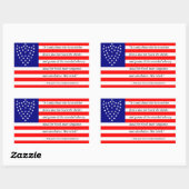 Schlachtkleber von General Sherman (Rechteck) Rechteckiger Aufkleber (Blatt)