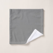 Schlachtkörpergrau (Vollfarbe) Badhandtuch Set (Waschlappen)