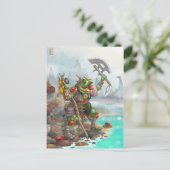 Schlachtruf Postkarte (Stehend Vorderseite)