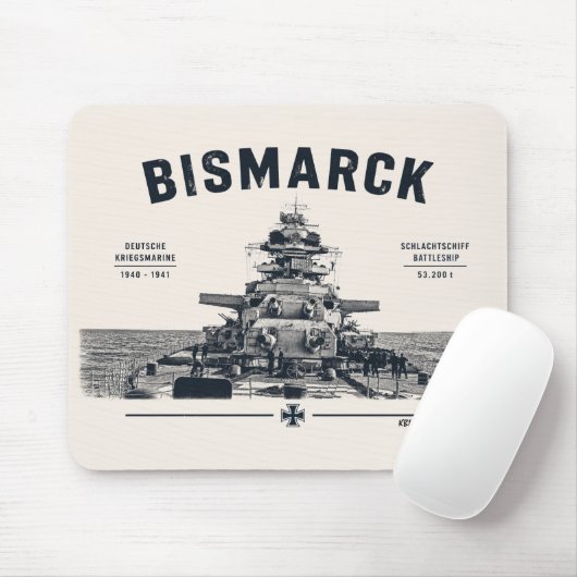 Schlachtschiff Bismarck Mauspad (Mit Mouse)