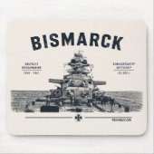 Schlachtschiff Bismarck Mauspad (Vorne)
