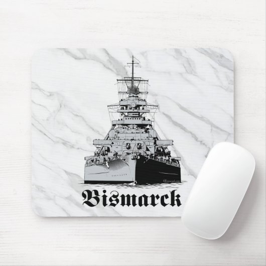 Schlachtschiff Bismarck Mauspad (Mit Mouse)