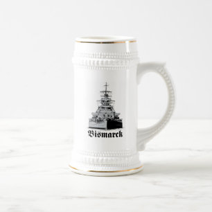 Schlachtschiff Bismarck Stein Bierglas