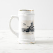 Schlachtschiff Bismarck Stein Bierglas (Links)