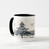 Schlachtschiff Bismarck Tasse (Vorderseite Links)
