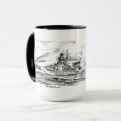 Schlachtschiff Bismarck Tasse (Vorderseite Links)