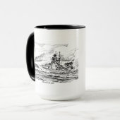 Schlachtschiff Bismarck Tasse (Vorderseite Links)