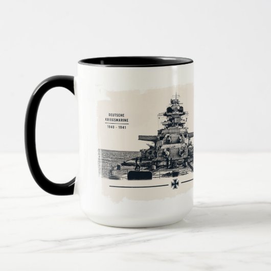 Schlachtschiff Bismarck Tasse (Links)