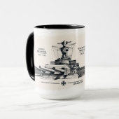 Schlachtschiff Deutschland Tasse (Vorderseite Links)