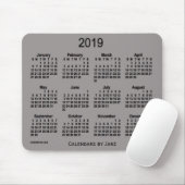Schlachtschiff-grauer Kalender 2019 durch Janz Mousepad (Mit Mouse)