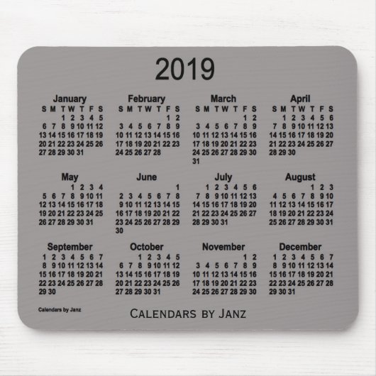 Schlachtschiff-grauer Kalender 2019 durch Janz Mousepad (Vorne)