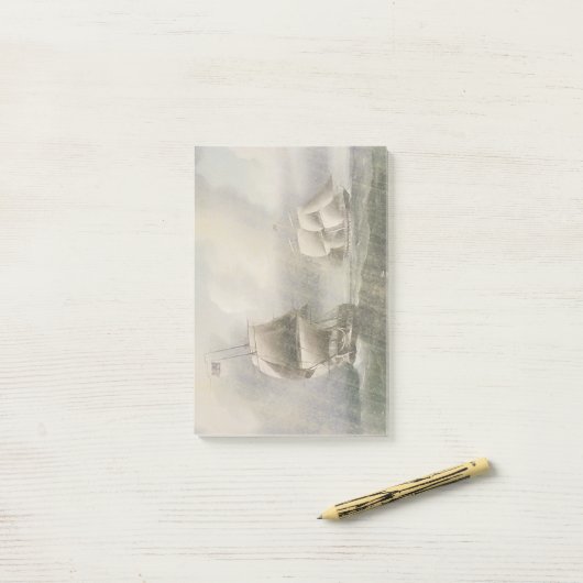 Schlachtschiff-Kriegsschiffe, die Post-it Klebezettel (Auf Schreibtisch)