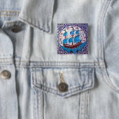 Schlachtschiff-Muster/Fliesen-Kunst Button (Beispiel)