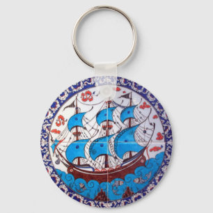 Schlachtschiff-Muster/Fliesen-Kunst Schlüsselanhänger