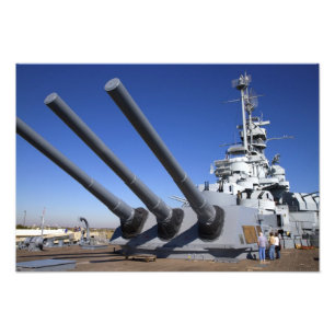 Schlachtschiff USS Alabama am Battleship Memorial  Fotodruck