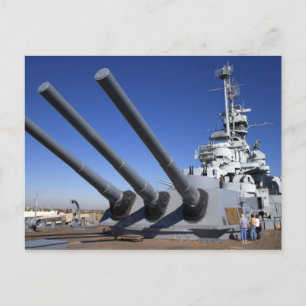 Schlachtschiff USS Alabama am Battleship Memorial  Postkarte