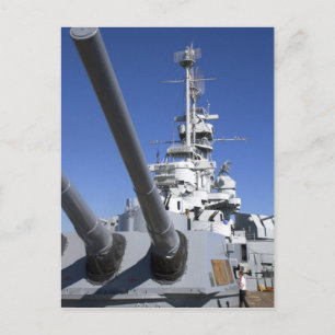 Schlachtschiff USS Alabama im Battleship Memorial Postkarte
