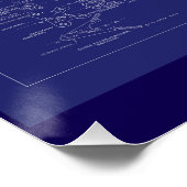 Schlachtschiff USS Arizona Blaupause Poster (Ecke)