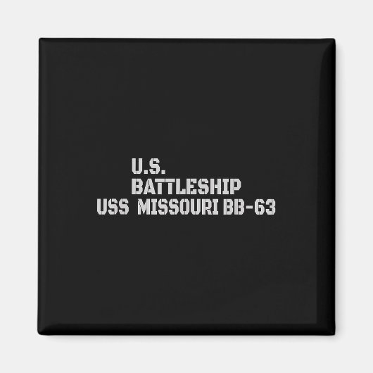 Schlachtschiff Uss Missouri Bb-63 Kriegsveteran Fa Magnet (Vorne)