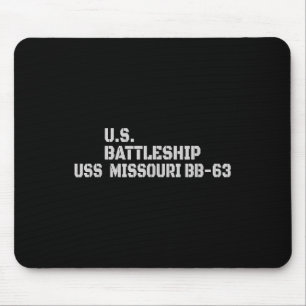 Schlachtschiff Uss Missouri Bb-63 Kriegsveteran Fa Mousepad