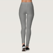 Schlachtschiffgrau Farbe Voll Einfach Leggings (Rückseite)